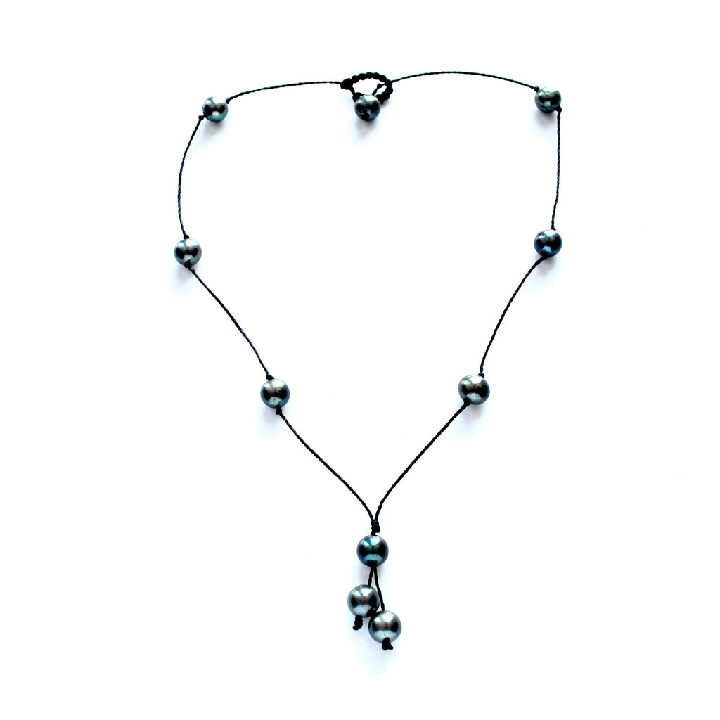 Drop Black Pearl Necklace