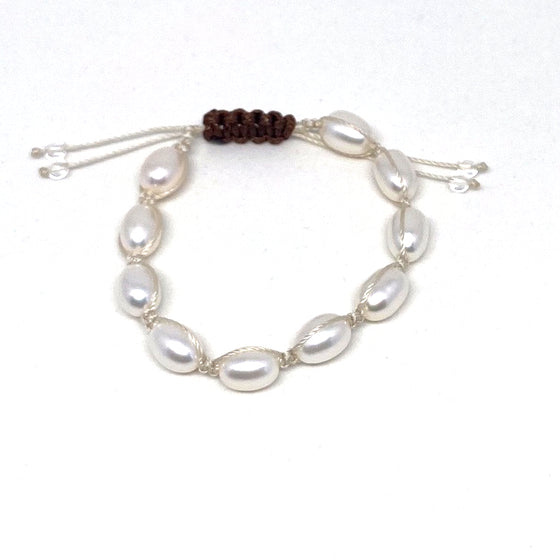 Freshwater Pearls with Grey Cord